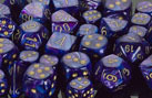 Lustrous Purple / Gold 7 Dice Set - CHX27497