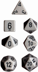 Grey w/Black Opaque Polyhedral 7-die Set