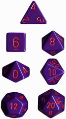 Opaque Purple / Red 7 Dice Set - CHX25417