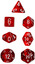 Translucent Red / White 7 Dice Set - CHX23074