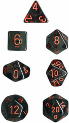 Translucent Smoke / Red 7 Dice Set - CHX23018