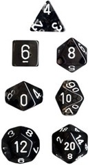 Translucent Smoke / White 7 Dice Set - CHX23008