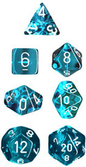 Translucent 7-Die Set Teal w/White - CHX23085