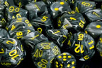 Vortex Black / Yellow 7 Dice Set - CHX27438