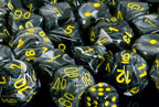 Vortex Black / Yellow 7 Dice Set - CHX27438