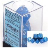 Velvet Blue / Silver 7 Dice Set - CHX27476