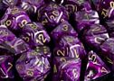 Velvet Purple / Silver 7 Dice Set - CHX27477