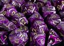 Velvet Purple / Silver 7 Dice Set - CHX27477