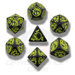 Black & Yellow Dragon Dice set