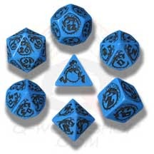 Blue & Black Dragon Dice set