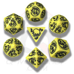 Yellow & Black Dragon Dice set