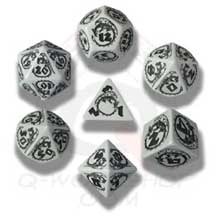 White & Black Dragon Dice set