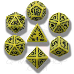 Black & Yellow Nuke 7 Dice set