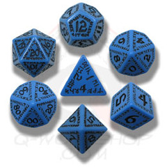 Black & Yellow Runic 7 Dice set