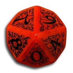 D-10 Red & Black Elven 5 Dice set