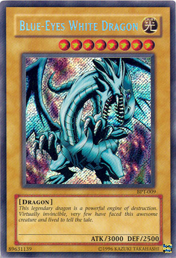 Blue-Eyes White Dragon B - BPT-009 - Secret Rare - Limited Edition