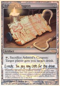 Ashnods Coupon - Foil - Arena Unhinged