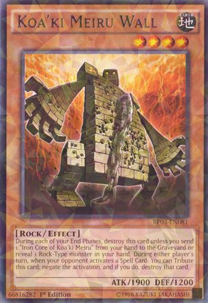 Koaki Meiru Wall - BP03-EN081 - Shatterfoil - 1st Edition