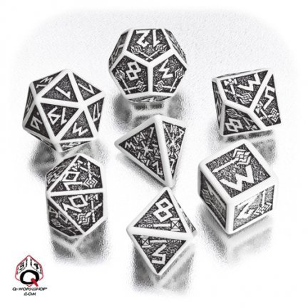 White-Black Dwarven Dice Set
