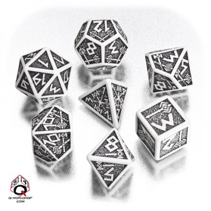 White-Black Dwarven Dice Set
