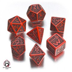 Red-Black Dwarven Dice Set