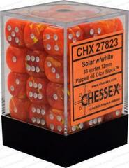 Vortex Solar with White Pips 12mm D6 Dice (36) Chessex - CHX27823