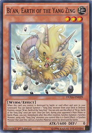 Bian, Earth of the Yang Zing - DUEA-EN029 - Super Rare - 1st Edition