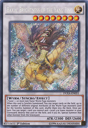 Baxia, Brightness of the Yang Zing - DUEA-EN051 - Secret Rare - 1st Edition