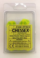 10 Vortex Yellow w/green D10 Dice - CHX27222