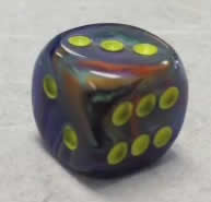 36 rio w/yellow Festive 12mm D6 Dice - CHX27849