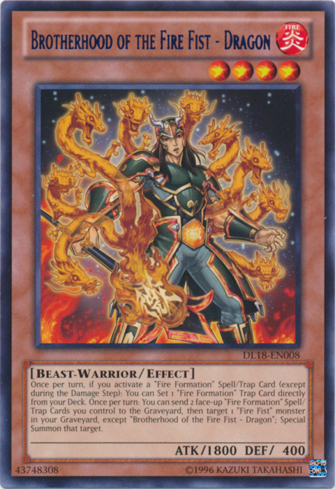 Brotherhood of the Fire Fist - Dragon - Blue - DL18-EN008 - Rare - Unlimited Edition