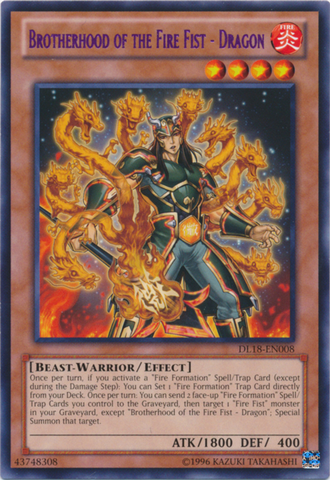 Brotherhood of the Fire Fist - Dragon - Purple - DL18-EN008 - Rare - Unlimited Edition