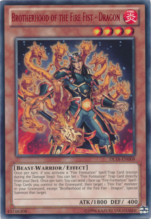Brotherhood of the Fire Fist - Dragon - Red - DL18-EN008 - Rare - Unlimited Edition
