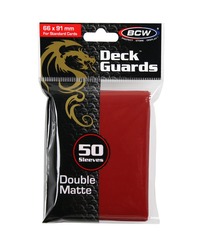 BCW Deck Guard Matte Sleeves - Red