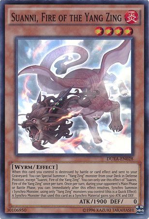 Suanni, Feu du Yang Zing - DUEA-EN028 - Super Rare - edition illimitee // Duelist Alliance - DUEA
