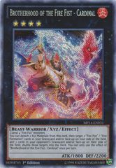 Brotherhood of the Fire Fist - Cardinal - MP14-EN031 - Secret Rare - 1st Edition