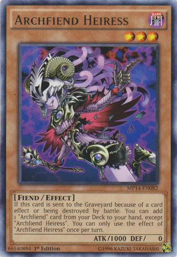 Archfiend Heiress - MP14-EN082 - Rare - 1st Edition