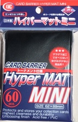 KMC Mini Sized Hyper Matte Black Sleeves 60 CT