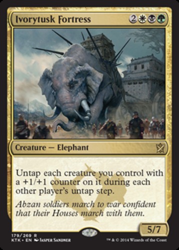 Ivorytusk Fortress 1x FOIL MTG KTK Khans of Tarkir Rare MINT white black green Ivorytusk Fortress 1x FOIL MTG KTK Khans of Tarkir Rare MINT white black green