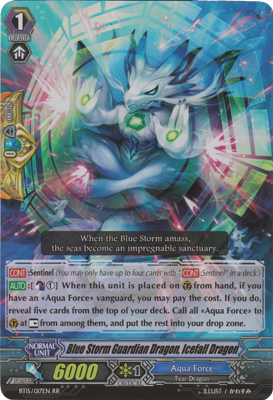 Blue Storm Guardian Dragon, Icefall Dragon - BT15/017EN - RR Blue Storm Guardian Dragon, Icefall Dragon - BT15/017EN - RR