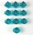 10 Teal/Gold Borealis D10 - CHX27286