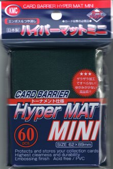 KMC Mini Sized Hyper Matte Green Sleeves 60 CT
