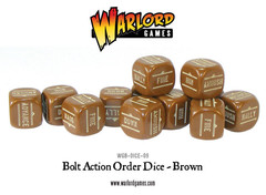 Bolt Action: Order Dice - 12 Brown D6 Set