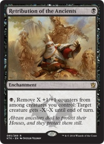 Retribution of the Ancients 1x FOIL MTG KTK Khans of Tarkir Rare MINT black Retribution of the Ancients 1x FOIL MTG KTK Khans of Tarkir Rare MINT black