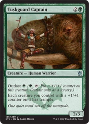 Tuskguard Captain 1x FOIL MTG KTK Khans of Tarkir Uncommon MINT green