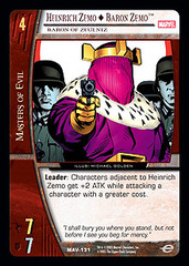 Heinrich Zemo  Baron Zemo, Baron of Zeulniz - Foil