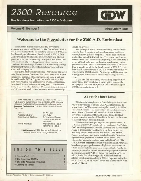 2300 Resource (Volume 00, Issue 001 - Dec 1990)