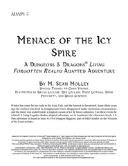 ADAP1-5: Menace of the Icy Spire