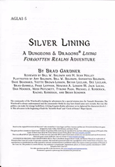 AGLA1-5: Silver Lining