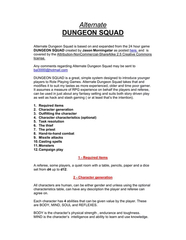 Alternate Dungeon Squad